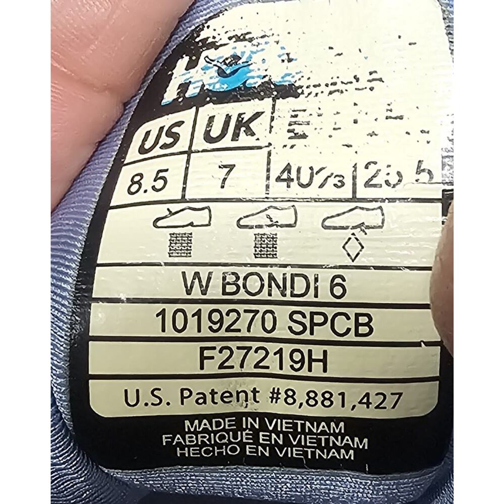 Hoka One One Bondi 6 Women’s Running Shoes Blue Athletic Sneakers Size 8.5 - Picture 5 of 11